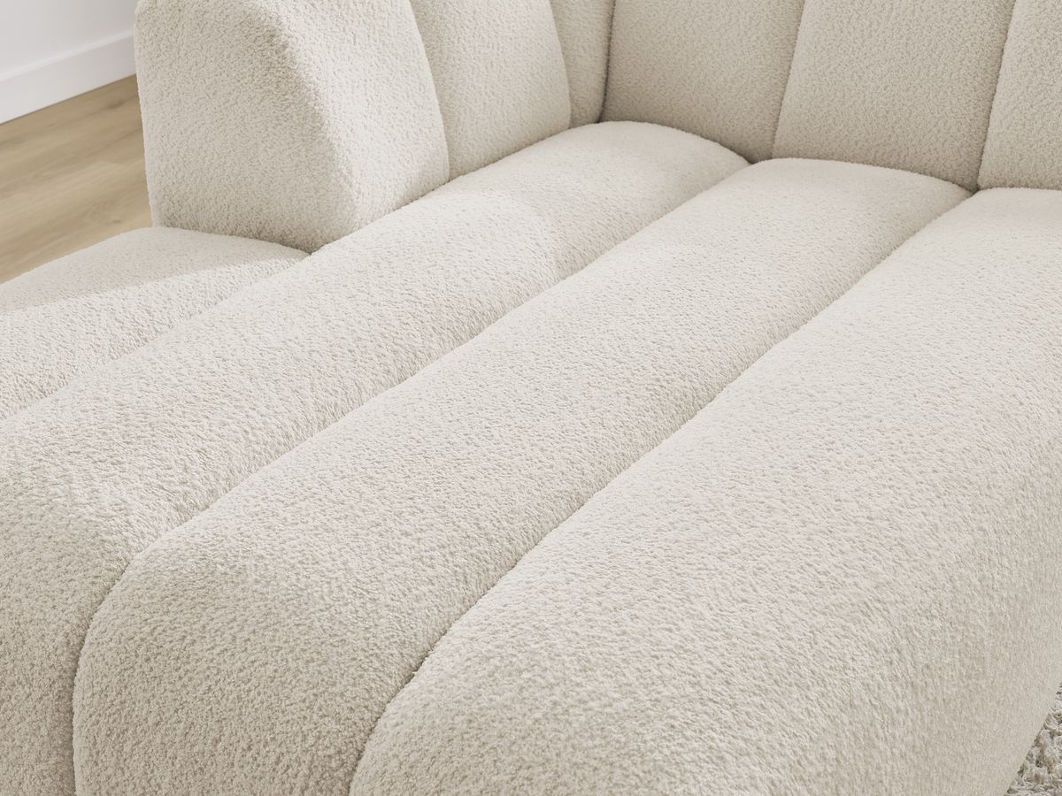 Chaise longue voor modulaire bank ANNECY badstof