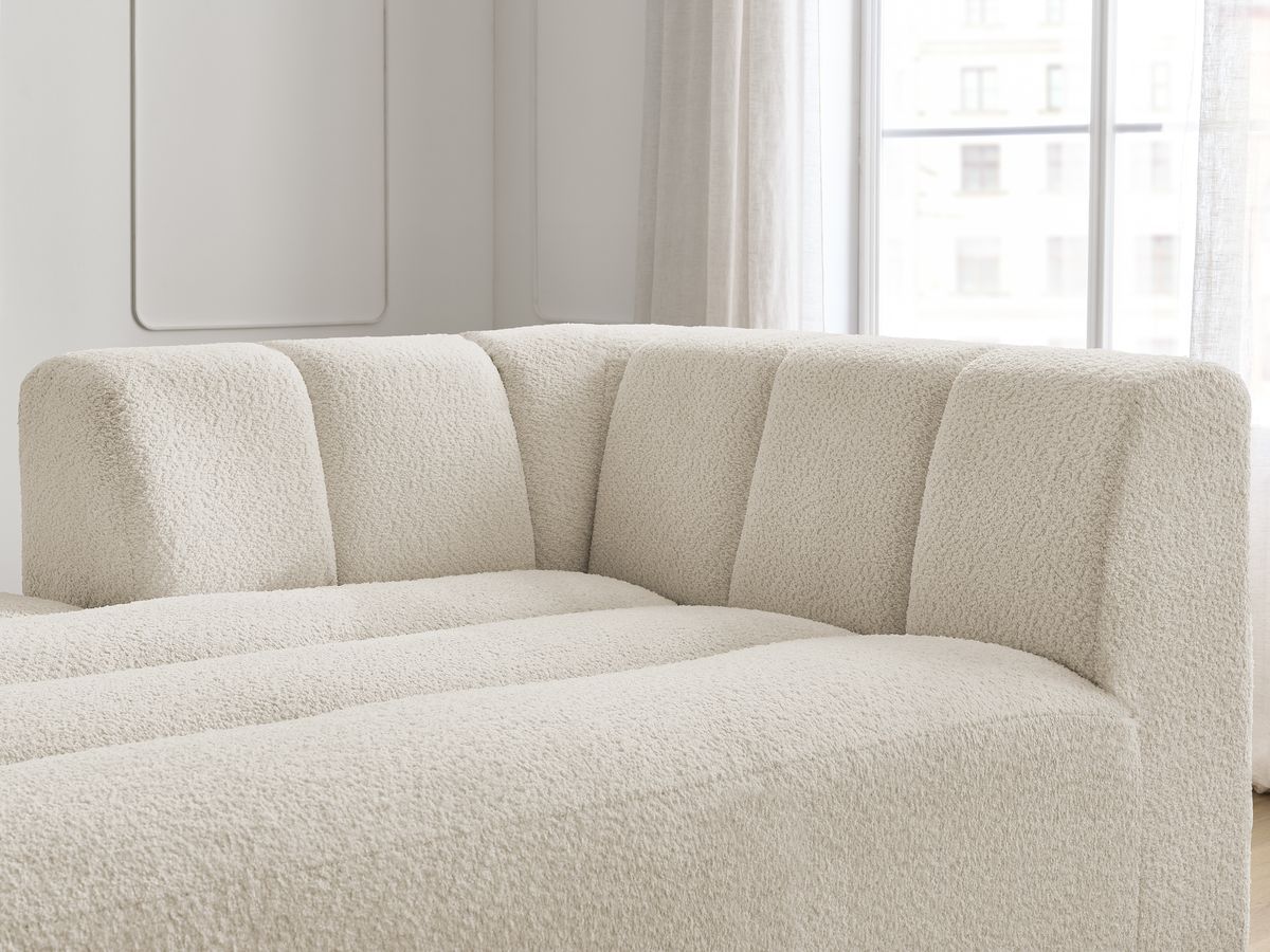 Chaise longue voor modulaire bank ANNECY badstof