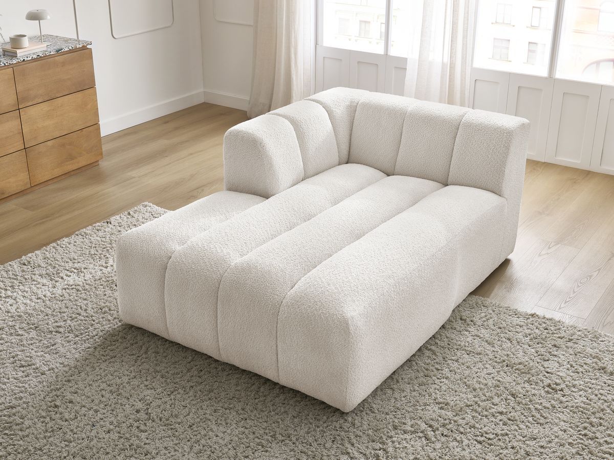 Chaise longue voor modulaire bank ANNECY badstof