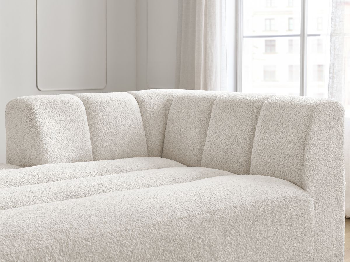 Chaise longue voor modulaire bank ANNECY badstof