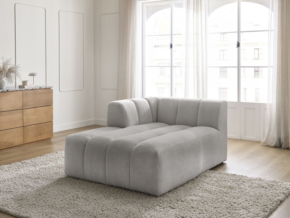 Chaise longue voor modulaire bank ANNECY badstof