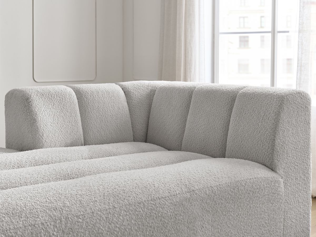Chaise longue voor modulaire bank ANNECY badstof