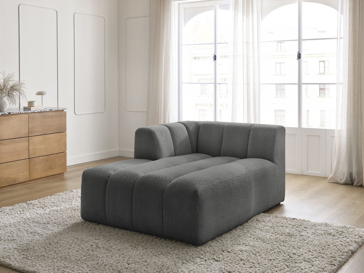 Méridienne pour canapé modulable ANNECY tissu bouclette