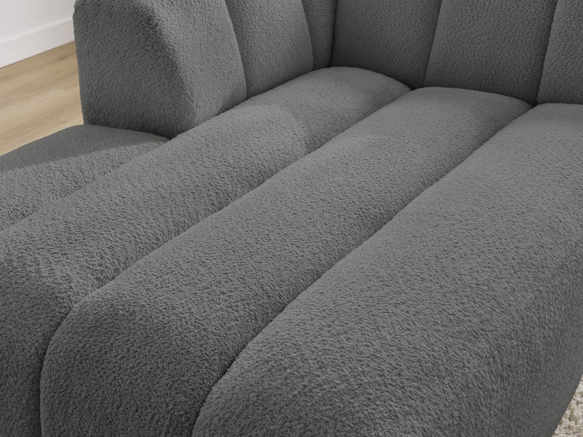 Méridienne pour canapé modulable ANNECY tissu bouclette