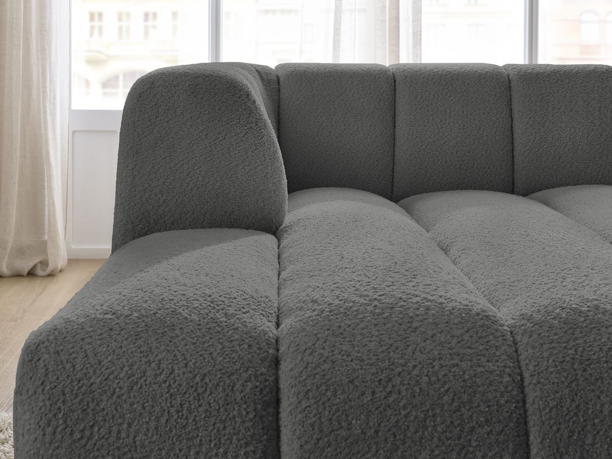 Méridienne pour canapé modulable ANNECY tissu bouclette