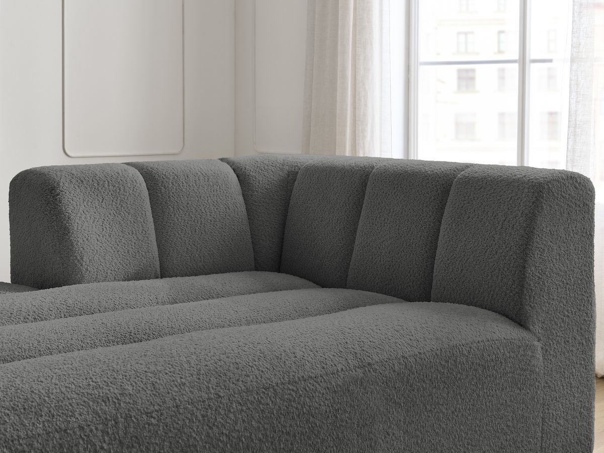 Méridienne pour canapé modulable ANNECY tissu bouclette