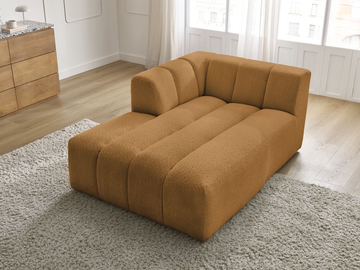 Chaise longue voor modulaire bank ANNECY badstof