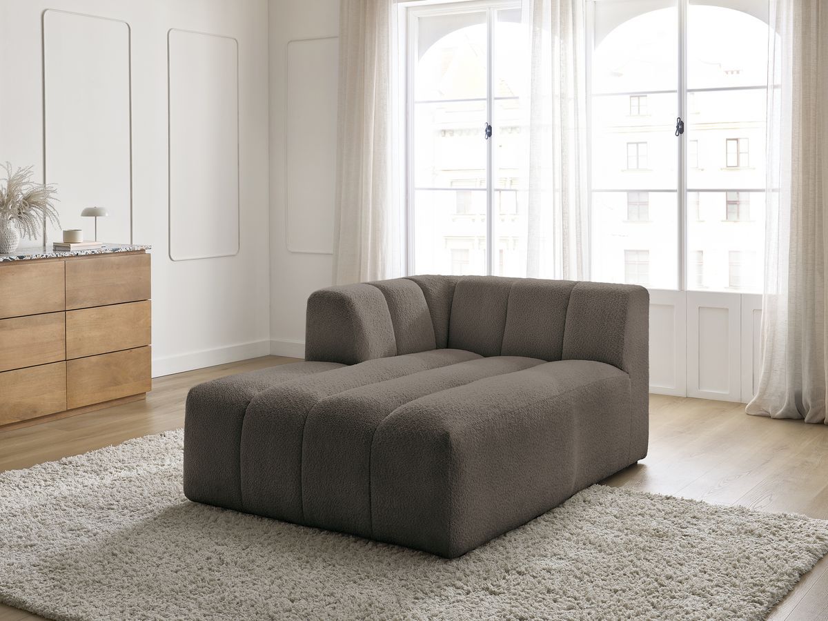Chaise longue voor modulaire bank ANNECY badstof