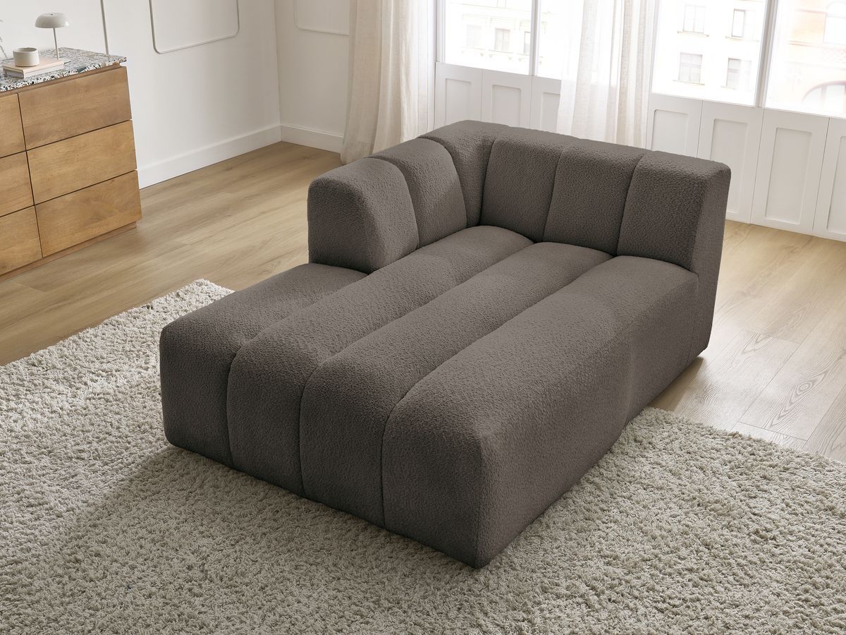 Chaise longue voor modulaire bank ANNECY badstof