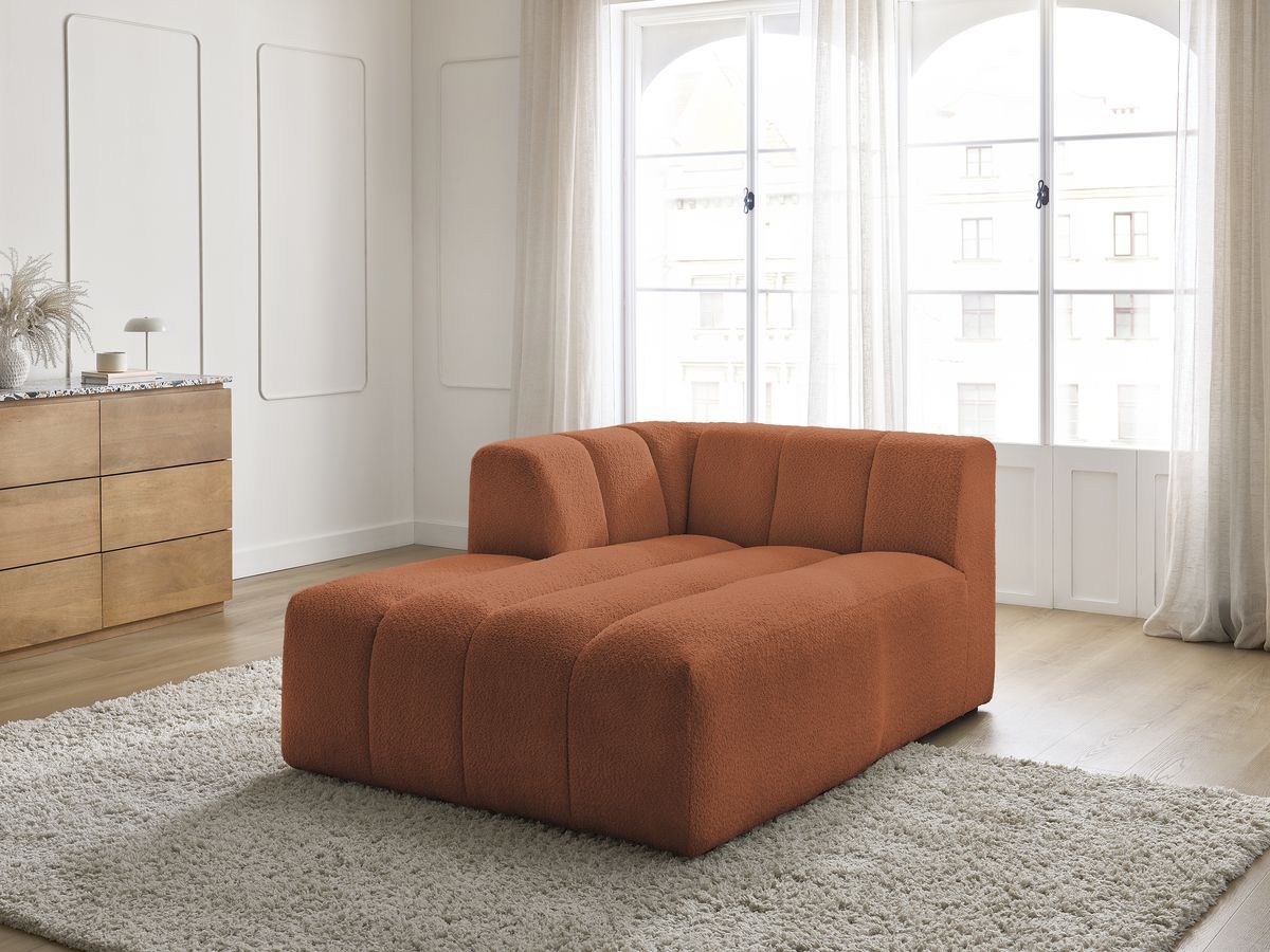 Chaise longue voor modulaire bank ANNECY badstof