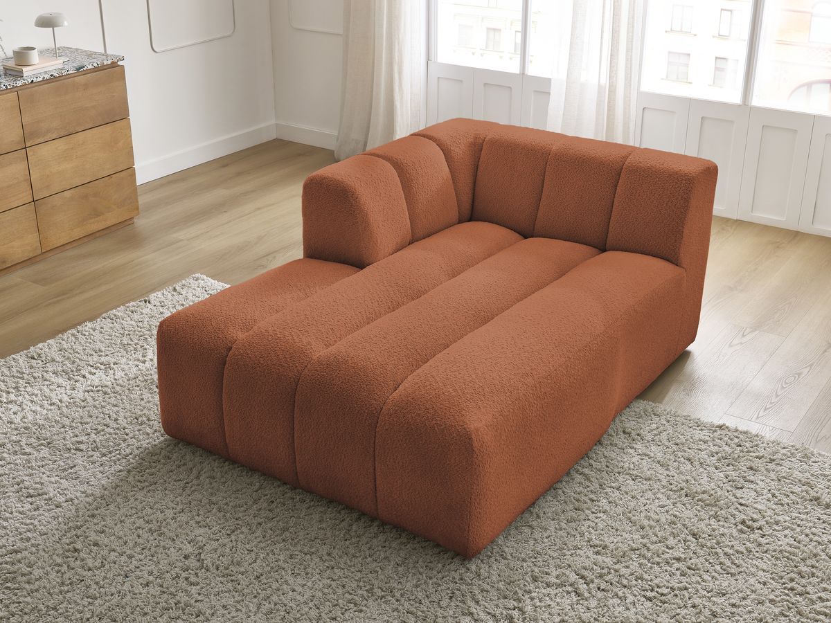 Chaise longue voor modulaire bank ANNECY badstof
