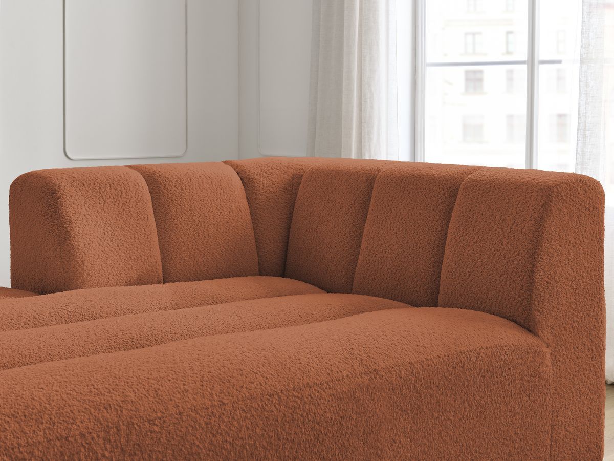 Chaise longue voor modulaire bank ANNECY badstof