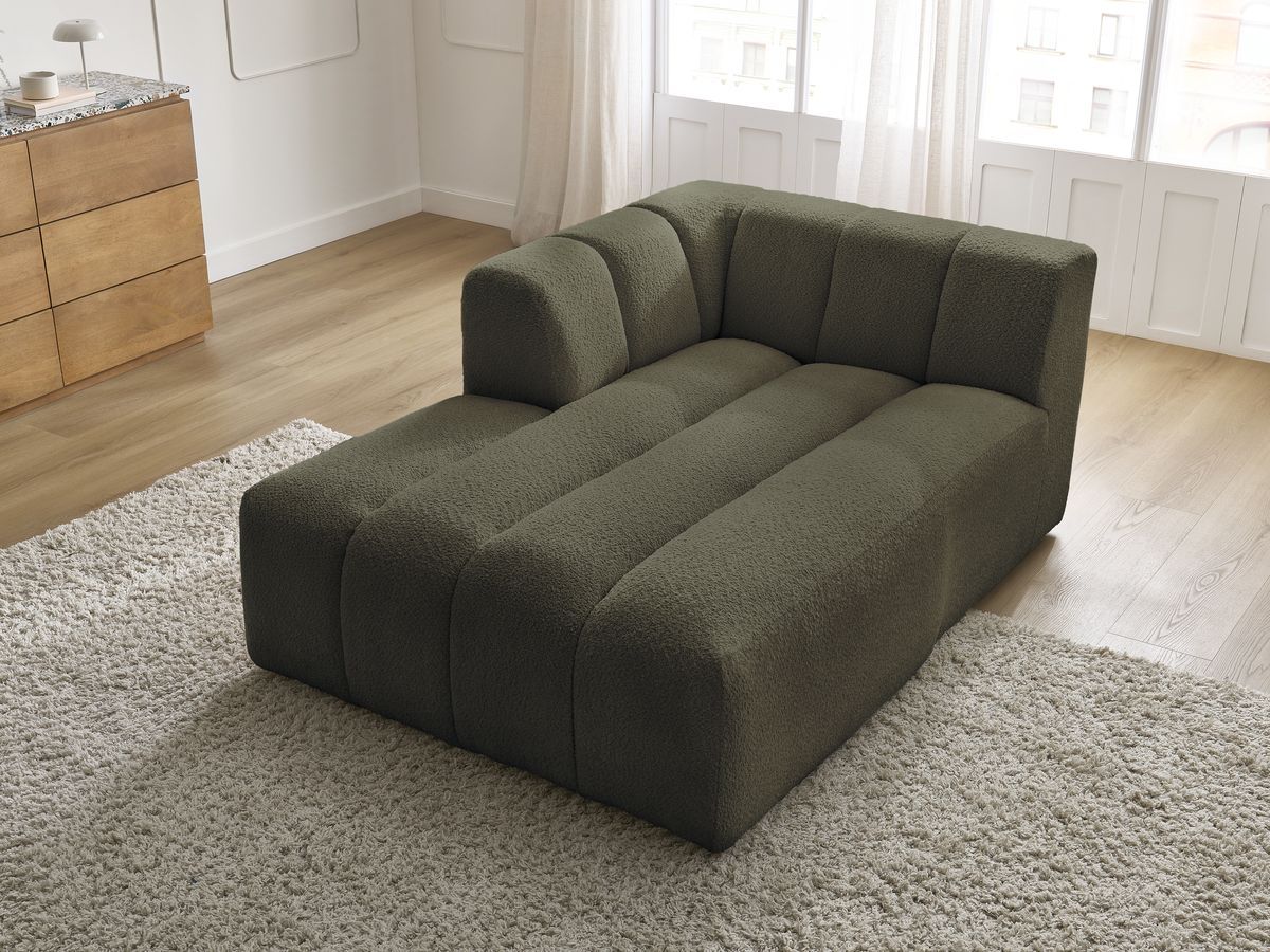 Chaise longue voor modulaire bank ANNECY badstof