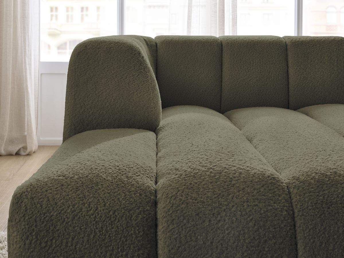 Chaise longue voor modulaire bank ANNECY badstof