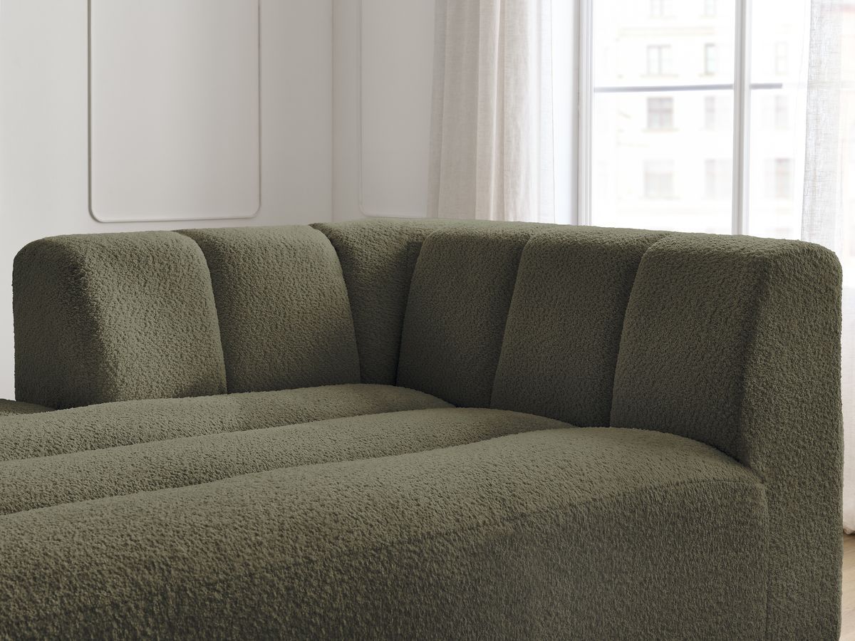 Chaise longue voor modulaire bank ANNECY badstof