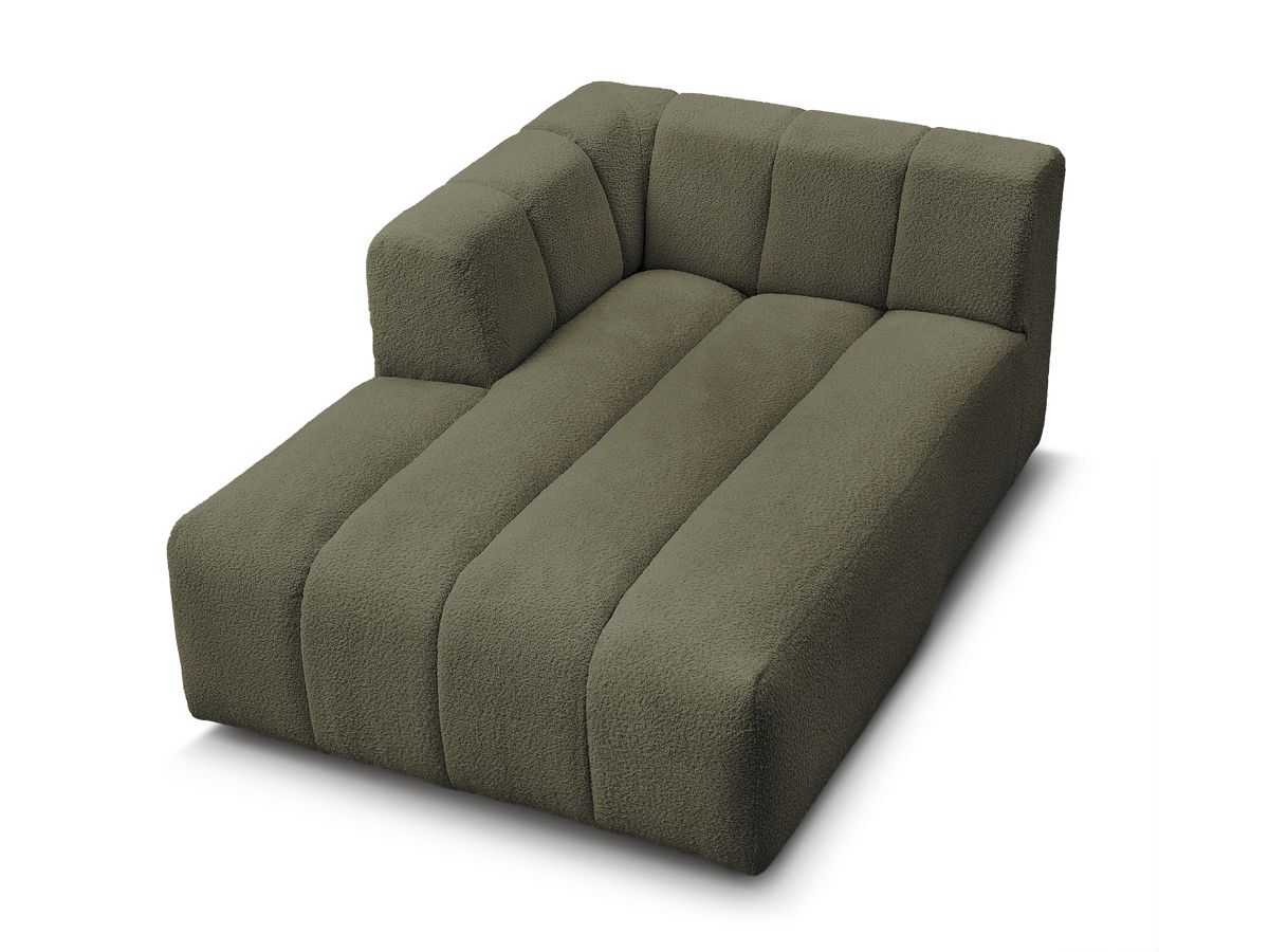 Chaise longue voor modulaire bank ANNECY badstof