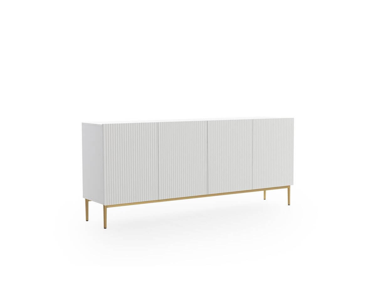 Ensemble KASHA avec meuble TV 200 cm + buffet 4 portes 200 cm + table basse pieds or