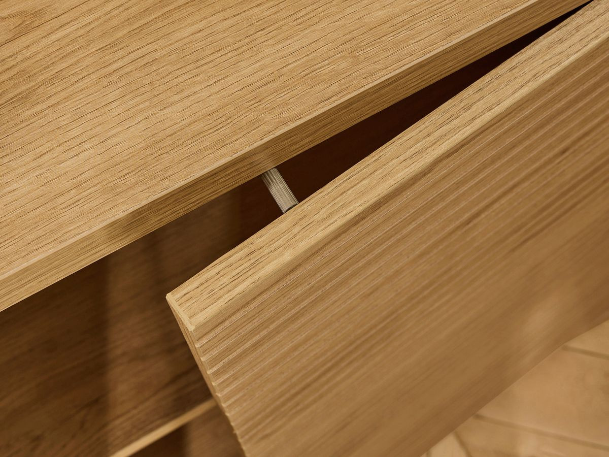 FERRET 4-deurs dressoir 180 cm houten lamelleneffect
