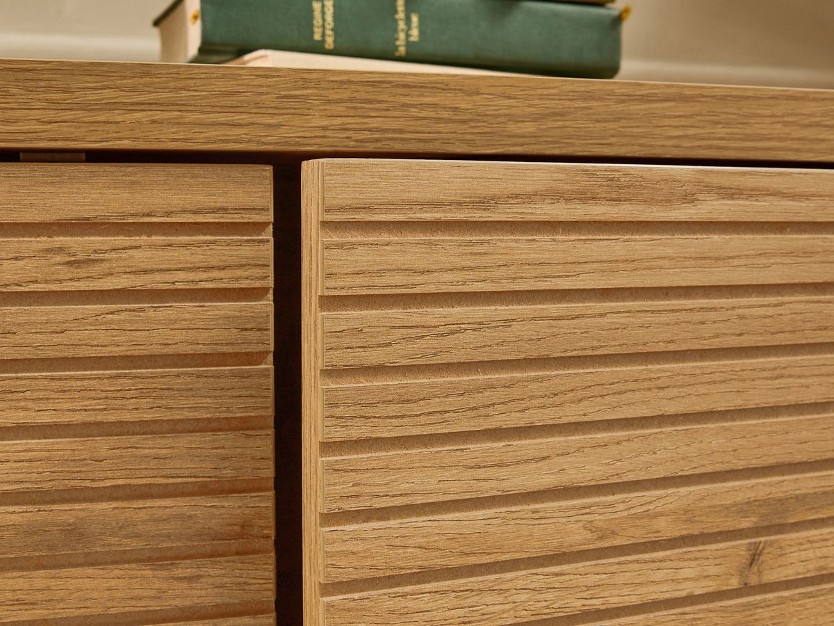 FERRET 4-deurs dressoir 180 cm houten lamelleneffect