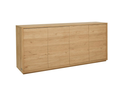 Buffet 4 portes 180 cm FERRET effet tasseaux de bois