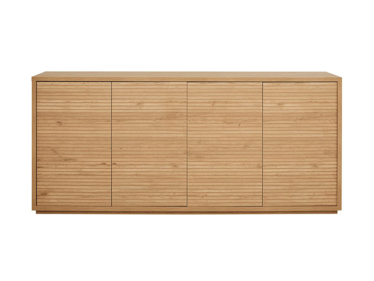 FERRET 4-deurs dressoir 180 cm houten lamelleneffect