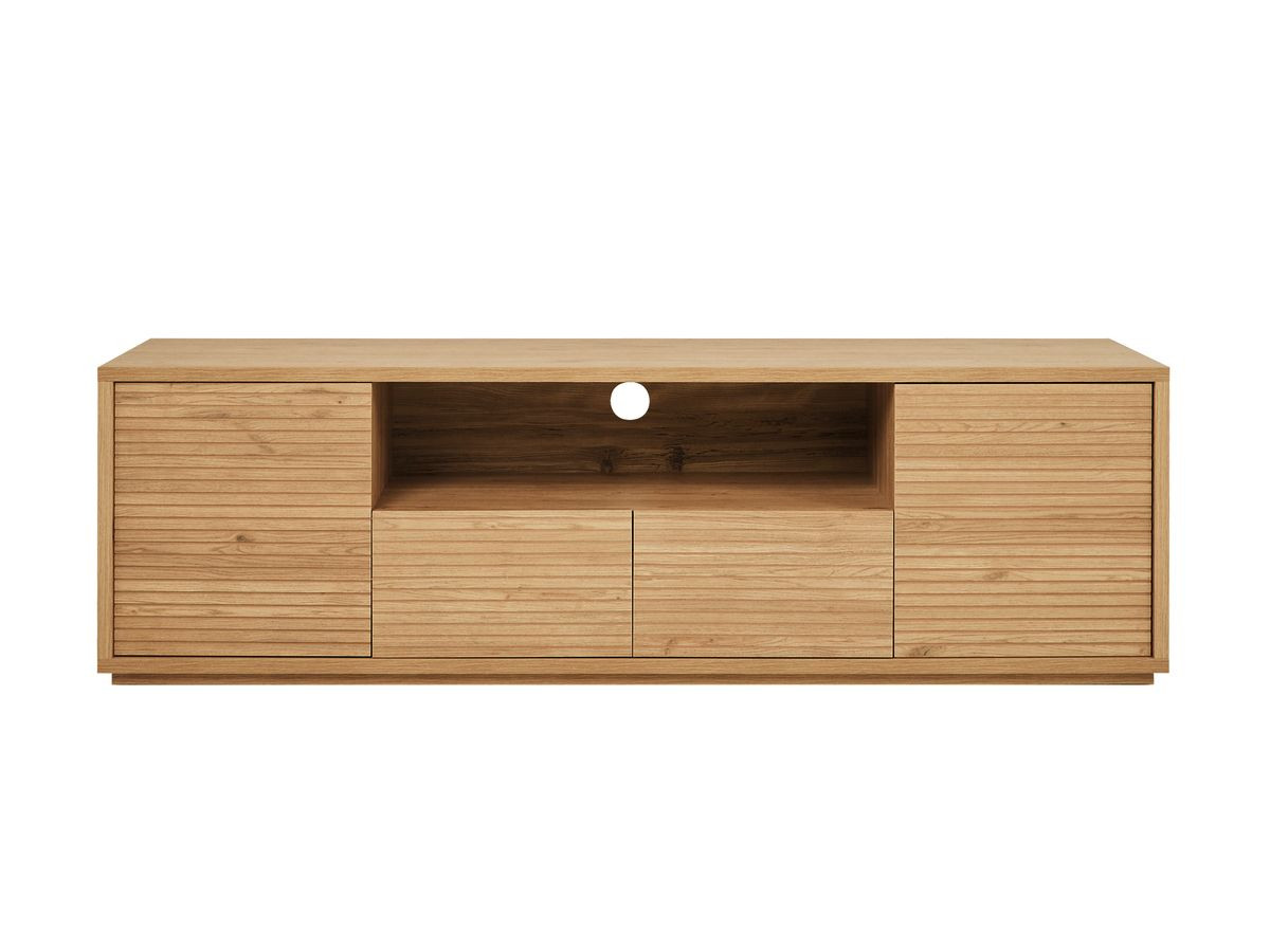 FERRET 180 cm 2-deurs tv-meubel met houten lamelleneffect