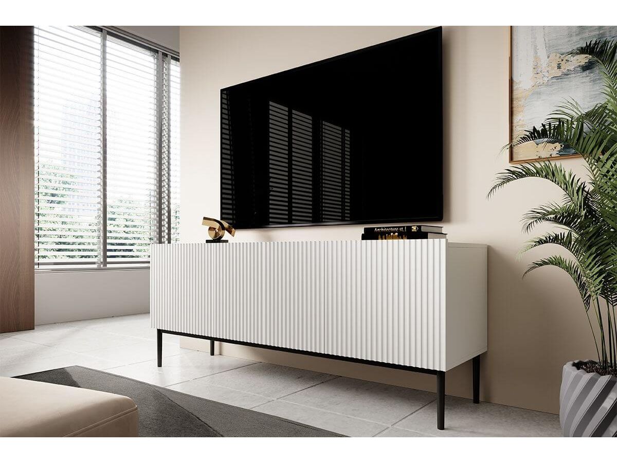 KASHA set met 150 cm tv-meubel + 150 cm dressoir + salontafel met zwarte poten