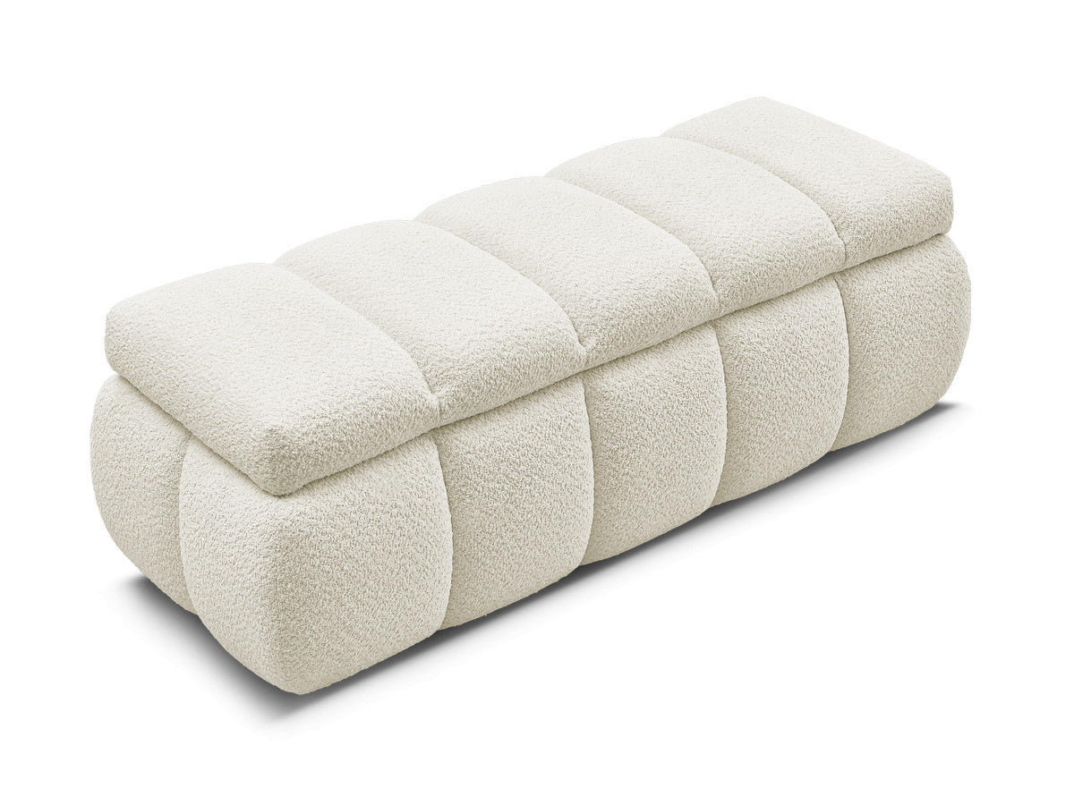 Canapé d'angle fixe EVEREST tissu chiné - Orange - Angle droit - 10 coussins