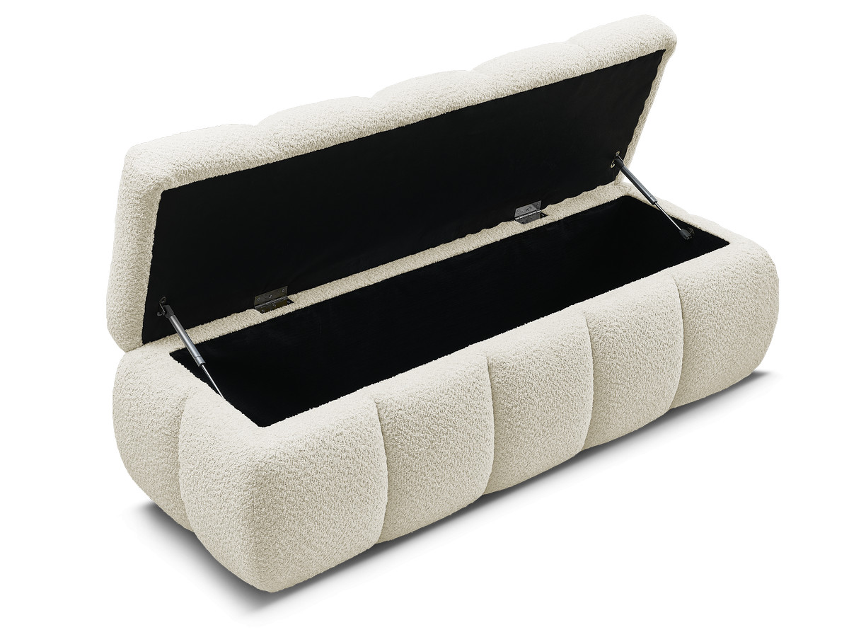 Canapé d'angle fixe EVEREST tissu chiné - Orange - Angle droit - 10 coussins