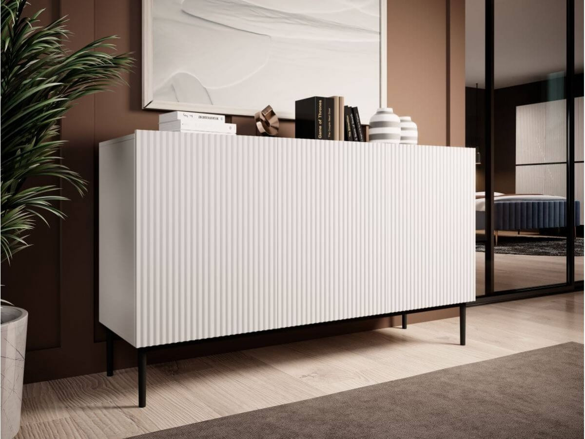 KASHA set met 150 cm tv-meubel + 150 cm dressoir + salontafel met zwarte poten