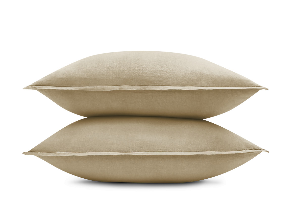 1 ares linnen kussensloop gekleurd beige