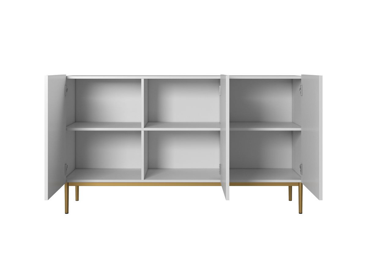 KASHA set met 150 cm tv-meubel met nis + 150 cm dressoir + salontafel met gouden poten