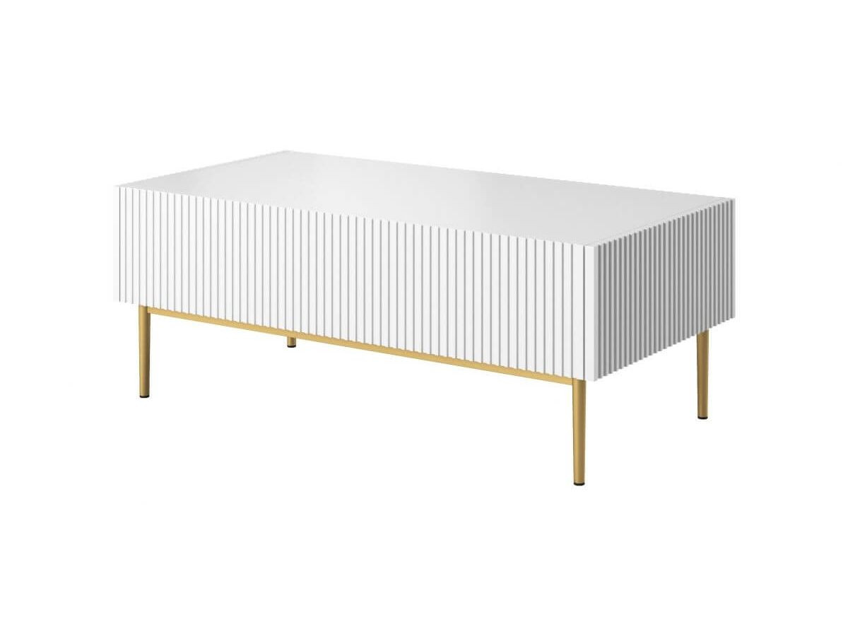 KASHA set met 150 cm tv-meubel met nis + 150 cm dressoir + salontafel met gouden poten