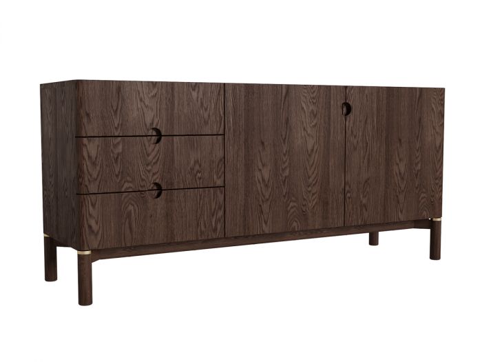 Buffet 2 portes 160 cm NORA effet bois