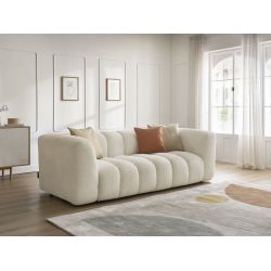 3-osobowa prosta sofa TALIA w tkaninie bouclette