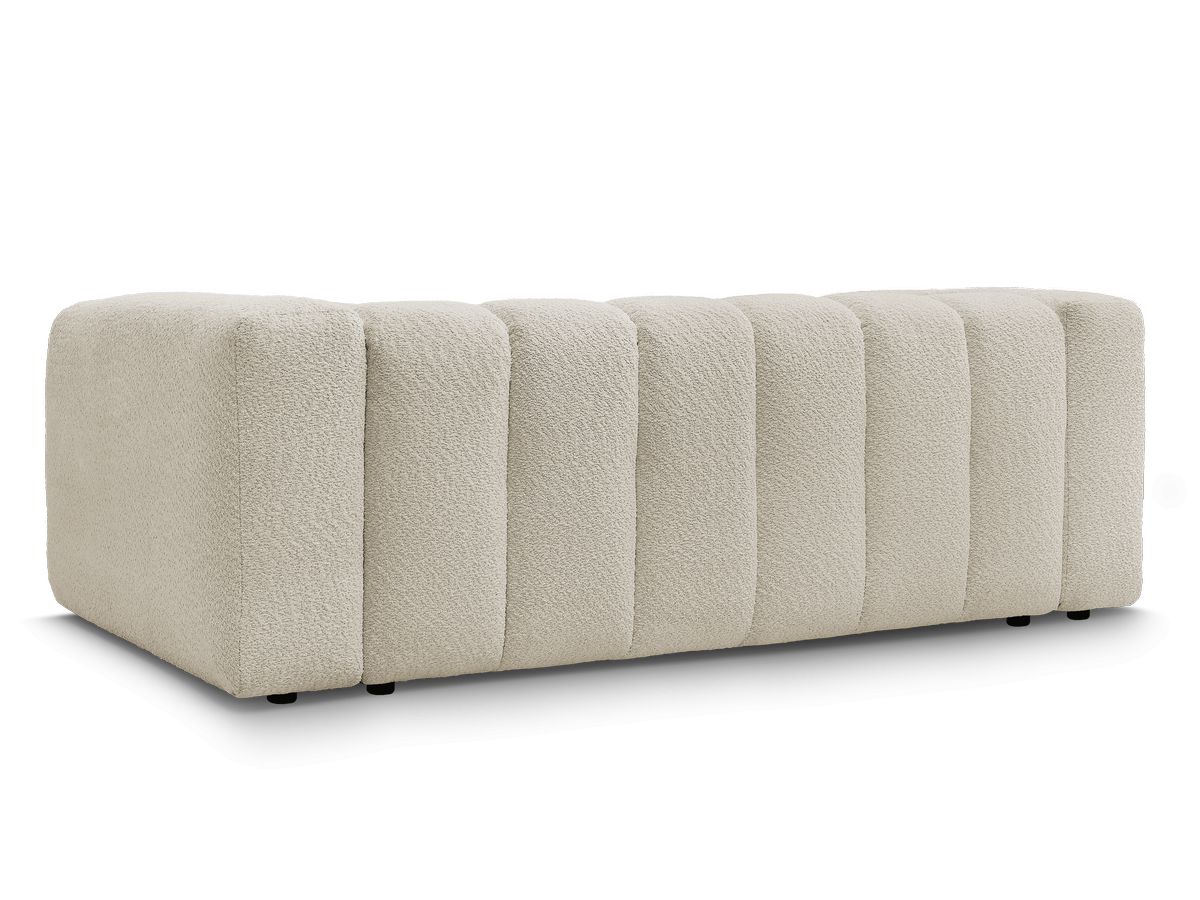 Canapé d'angle fixe EVEREST tissu chiné - Orange - Angle droit - 10 coussins