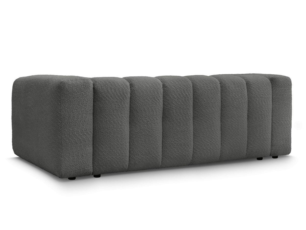 Canapé d'angle fixe EVEREST tissu chiné - Orange - Angle droit - 10 coussins