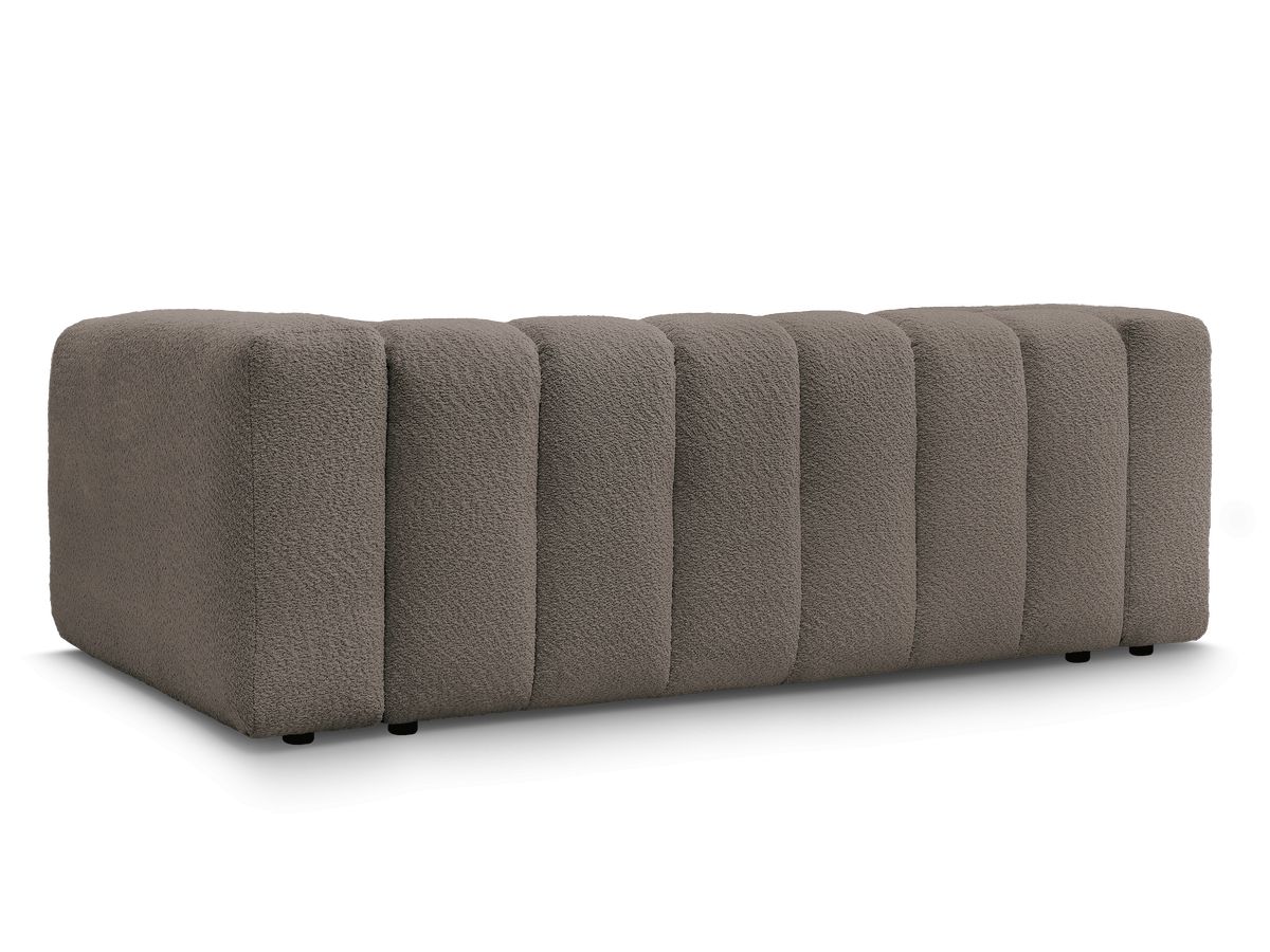 Canapé d'angle fixe EVEREST tissu chiné - Orange - Angle droit - 10 coussins