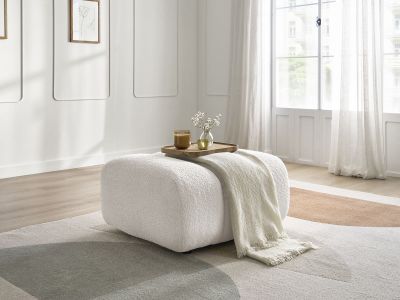 Pouf TALIA tissu bouclette
