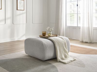 Pouf TALIA tissu bouclette