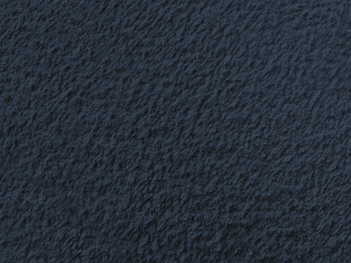 Canapé d'angle fixe TALIA tissu bouclette avec pouf