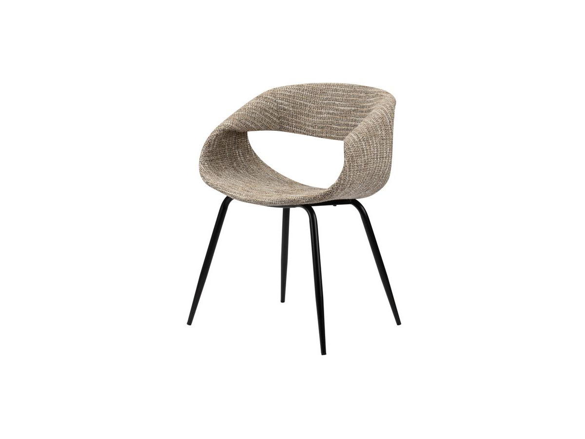Lot de chaises ISABELLE texturé pieds noirs gris — vue 4