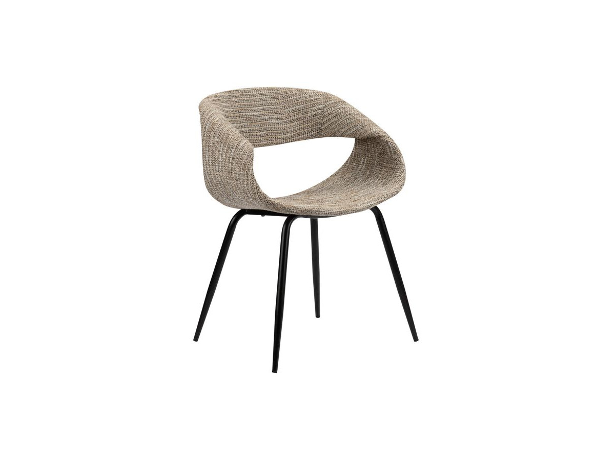 Lot de chaises ISABELLE texturé pieds noirs gris — vue 5