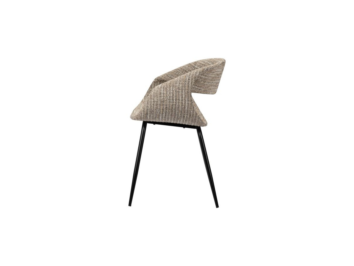 Lot de chaises ISABELLE texturé pieds noirs gris — vue 6