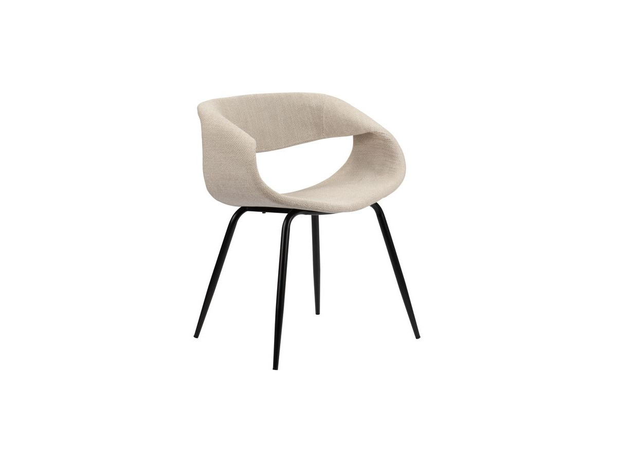 Lot de chaises ISABELLE texturé pieds noirs beige — vue 5
