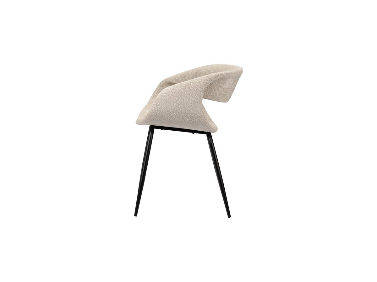 Lot de chaises ISABELLE texturé pieds noirs beige — vue 6