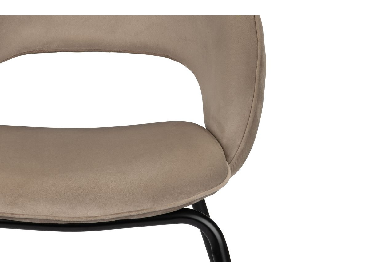 Set van 2 DOMI fluwelen stoffen stoelen