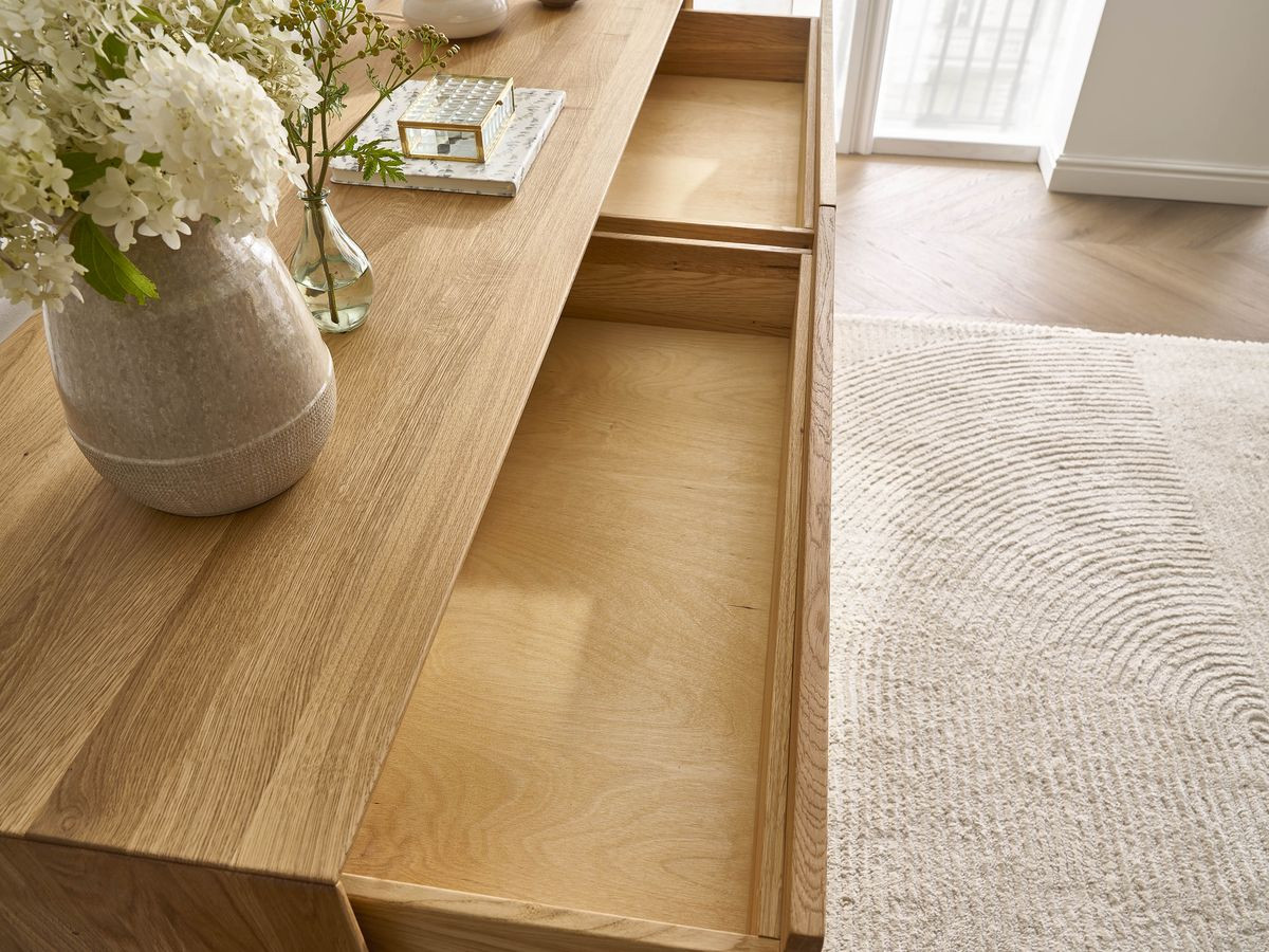 Ensemble VICTORIA avec buffet 164 cm + meuble TV 137 cm chêne massif