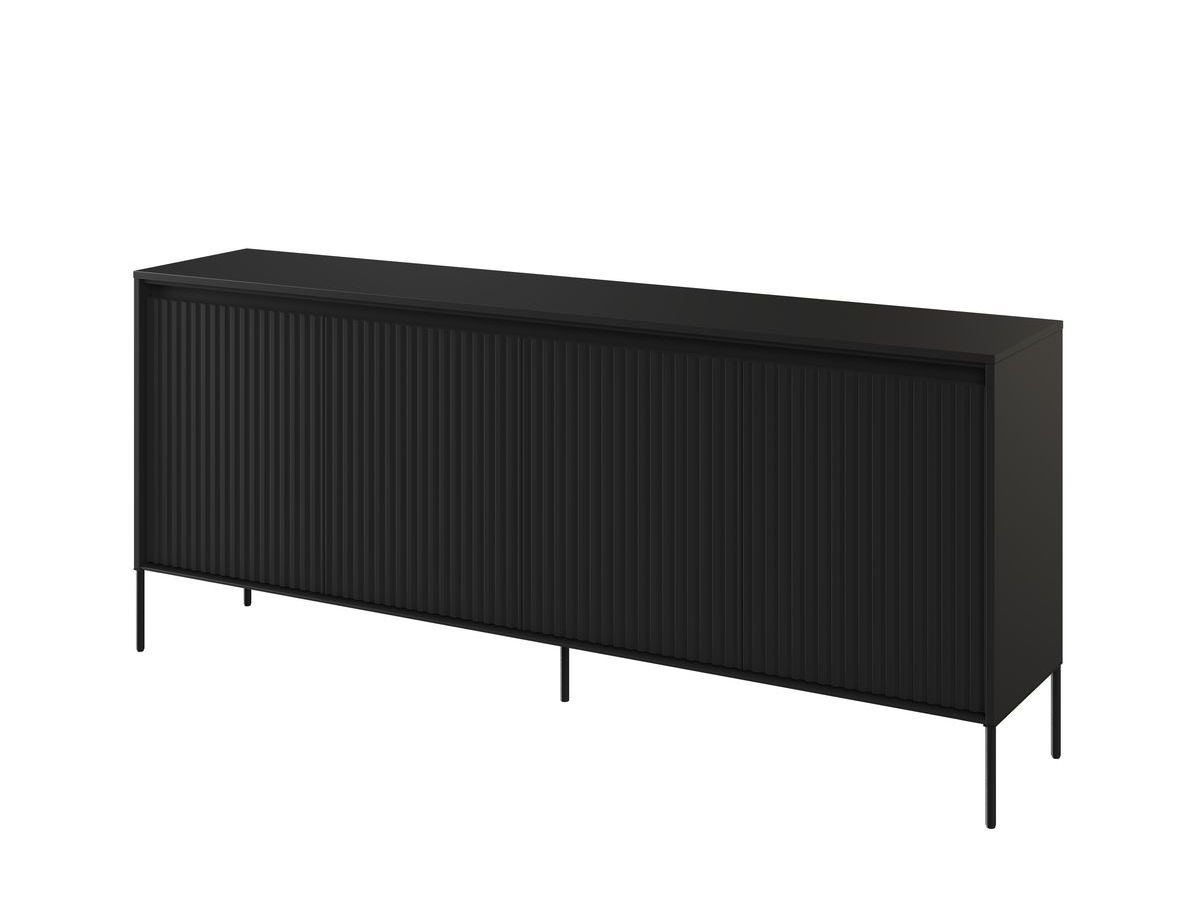 Ensemble LENARA avec buffet 193 cm + meuble TV 193 cm + table basse avec tasseaux et LED