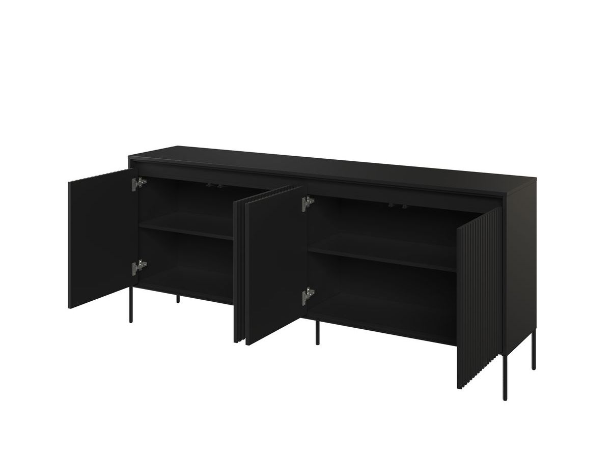 Ensemble LENARA avec buffet 193 cm + meuble TV 193 cm + table basse avec tasseaux et LED